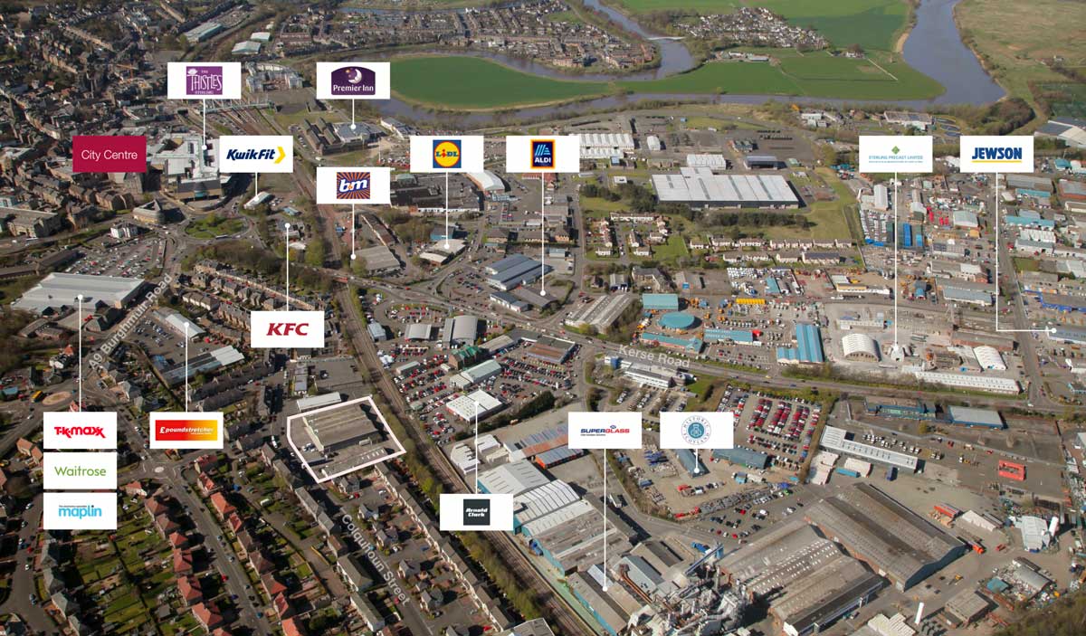 Storage Vault have purchased a central site in Stirling - the surrounding area is a mix of residential and commercial